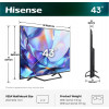 Hisense 43A7S 43 inch QLED 4K VidaaOS 60Hz Dolby Vision IQ 2026 televizors