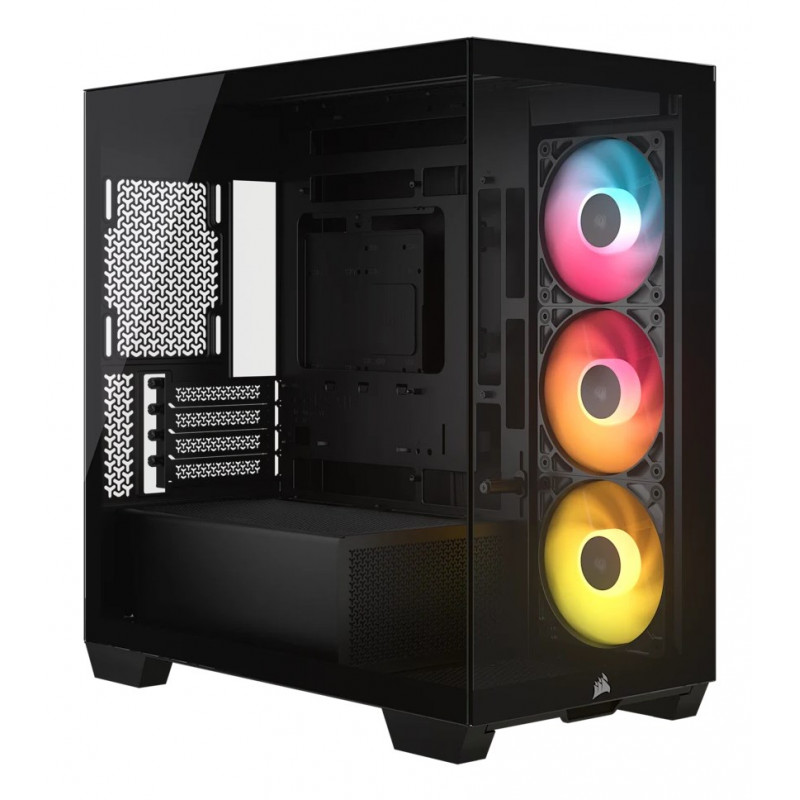 Corsair 2800X RS-R ARGB panorāmas stikla Micro-ATX datora korpuss, melns