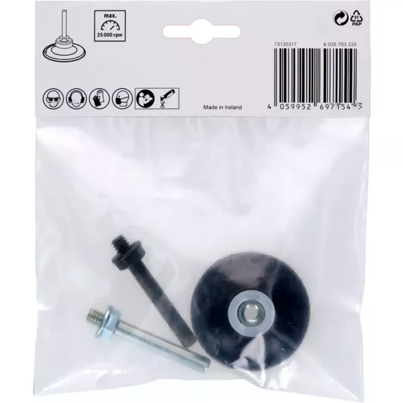 Bosch 2608000857 Atbalsta paliktnis, 50 mm, Quick Lock, melns (priekš GWG 12V-50 S Professional)