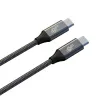 TB pīts USB 3.2 Gen 2 kabelis USB-C uz USB-C, 1 m, 100 W, melns