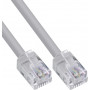 InLine® Modulārais apaļais kabelis RJ12, tēviņš/tēviņš, 6-dzīslu, 6P6C, 0,5 m