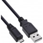InLine USB 2.0 kabelis USB-A uz Micro-USB B, 1 m, melns