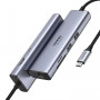 UGREEN 60515 7-in-1 USB-C daudzportu adapteris, 4K HDMI, Gigabit Ethernet, 100 W PD, pelēks