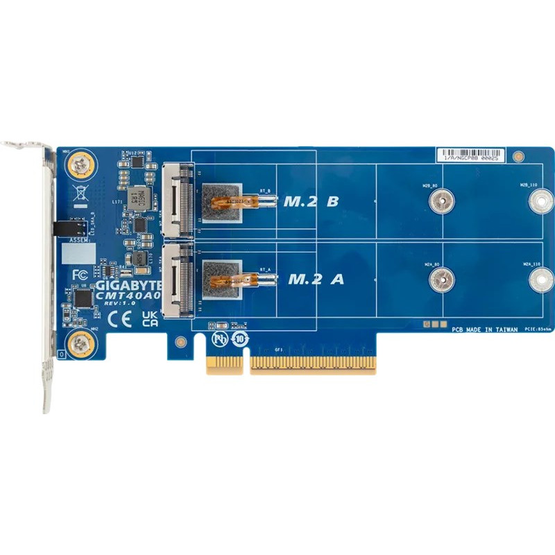 Gigabyte CMT40A0 iekšējā M.2 RAID kontrollera karte, PCIe