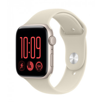 Apple Watch SE 3 GPS 44 mm Starlight alumīnija korpuss ar smilškrāsas sporta siksniņu, S/M