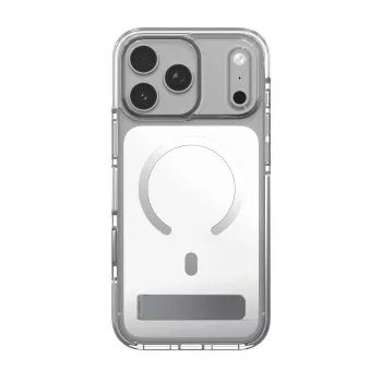 Zagg Santa Cruz Snap Metallic maciņš ar statīvu iPhone 18 Pro Max / 17 Pro Max, sudraba krāsā