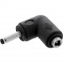 InLine® līdzstrāvas adapteris, 3,5 x 1,35 mm, kontaktdakša/ligzda, leņķveida, melns
