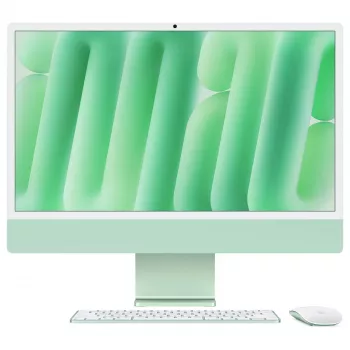 Apple iMac 24 inch M4 (10 kodolu CPU, 10 kodolu GPU), 32GB, 2TB SSD, zaļš, Magic Keyboard ar Touch ID un ciparu tastatūru (vācu), Magic Mouse, gigabitu Ethernet