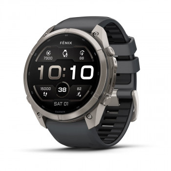 Garmin Fenix 9 Pro – 51mm titāna viedpulkstenis ar grafīta/melno silikona siksniņu