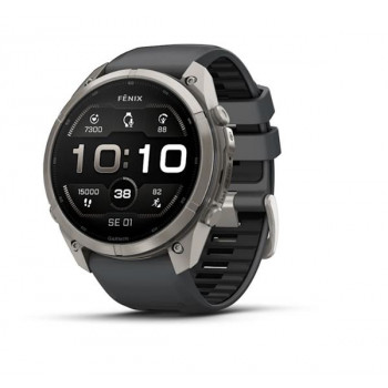Garmin Fenix 9 Pro – 51mm titāna viedpulkstenis ar grafīta/melno silikona siksniņu