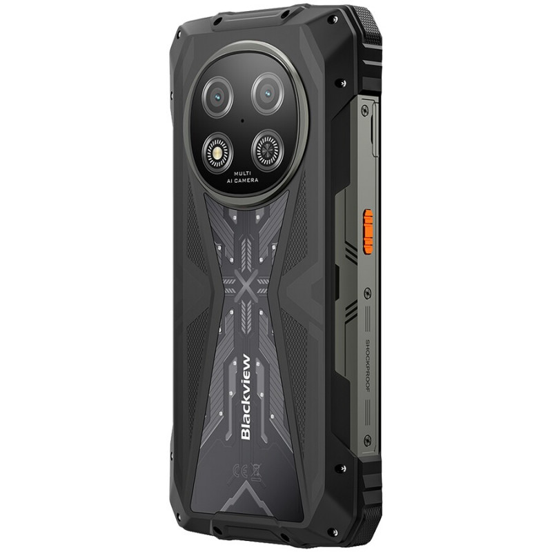 Blackview ROCK 2 5G viedtālrunis 12GB/256GB, 6,67 inch HD+ 120Hz, Unisoc T8100, 15000 mAh, NFC, MIL-STD-810H, Android 16, melns