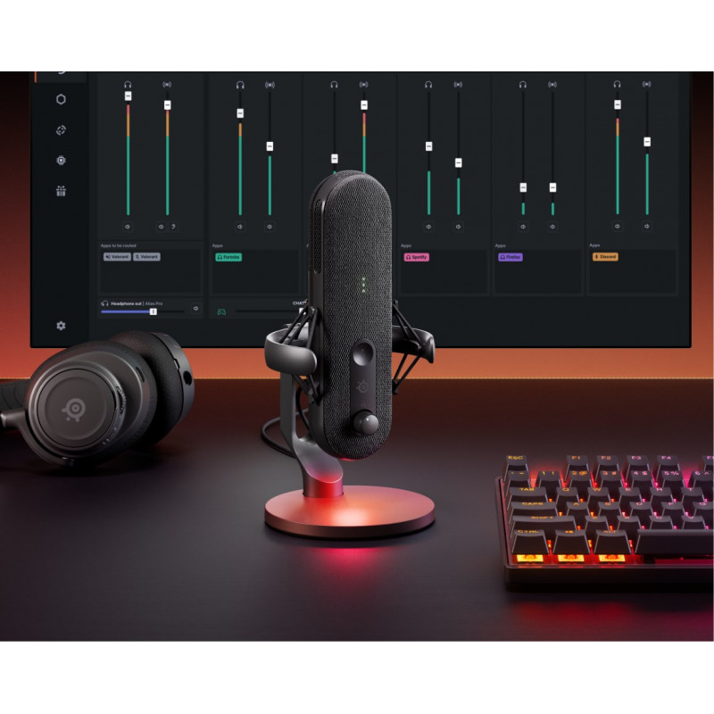 Steelseries ALIAS melns PC mikrofons