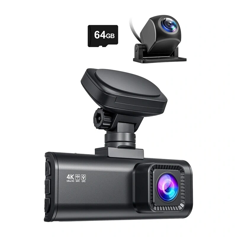 REDTIGER F7N (64G) WiFi 4K + 1080p automašīnas videokamera