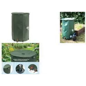 EDA RÉCUP'O salokāms lietus ūdens tvertnes komplekts, 500 l, diametrs 800 mm, zaļš, UV izturīgs (010983 V.CA)