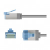 Goobay Slim Cat6a U/FTP tīkla kabelis RJ45, 1 m, pelēks
