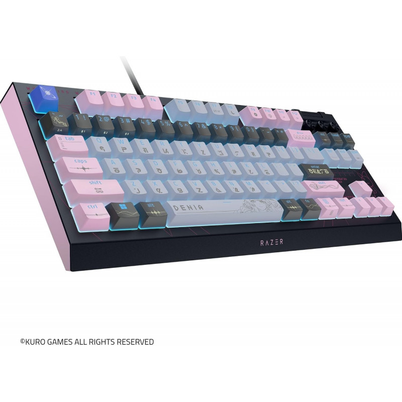 Razer BlackWidow V4 Tenkeyless HyperSpeed bezvadu spēļu tastatūra, US, Orange Switch, Wuthering Waves Edition