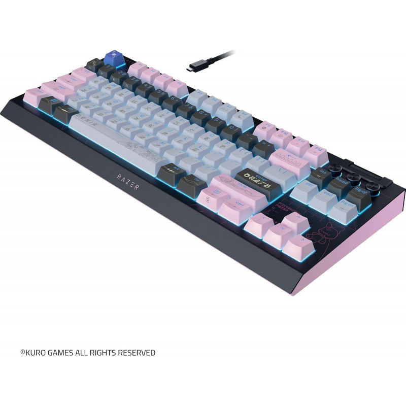 Razer BlackWidow V4 Tenkeyless HyperSpeed bezvadu spēļu tastatūra, US, Orange Switch, Wuthering Waves Edition
