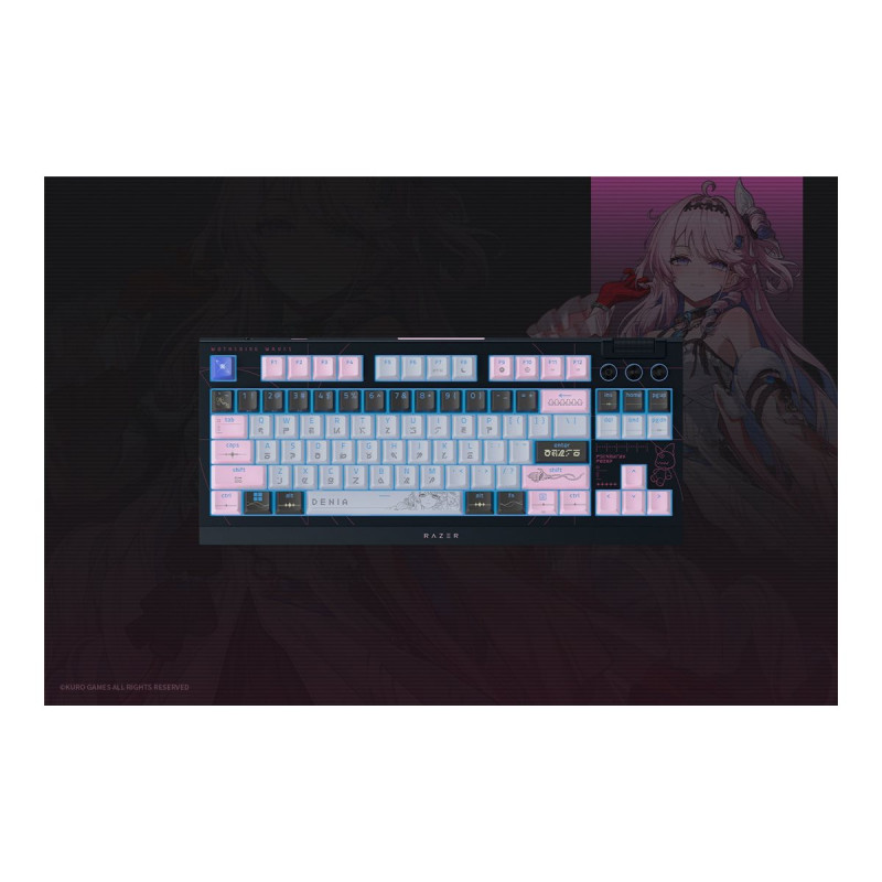 Razer BlackWidow V4 Tenkeyless HyperSpeed bezvadu spēļu tastatūra, US, Orange Switch, Wuthering Waves Edition