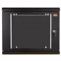 IT-BUDGET TAUNUS 19 inch Tīkla skapis, 12U, 600 mm dziļums, stikla durvis, aizslēdzams, melns