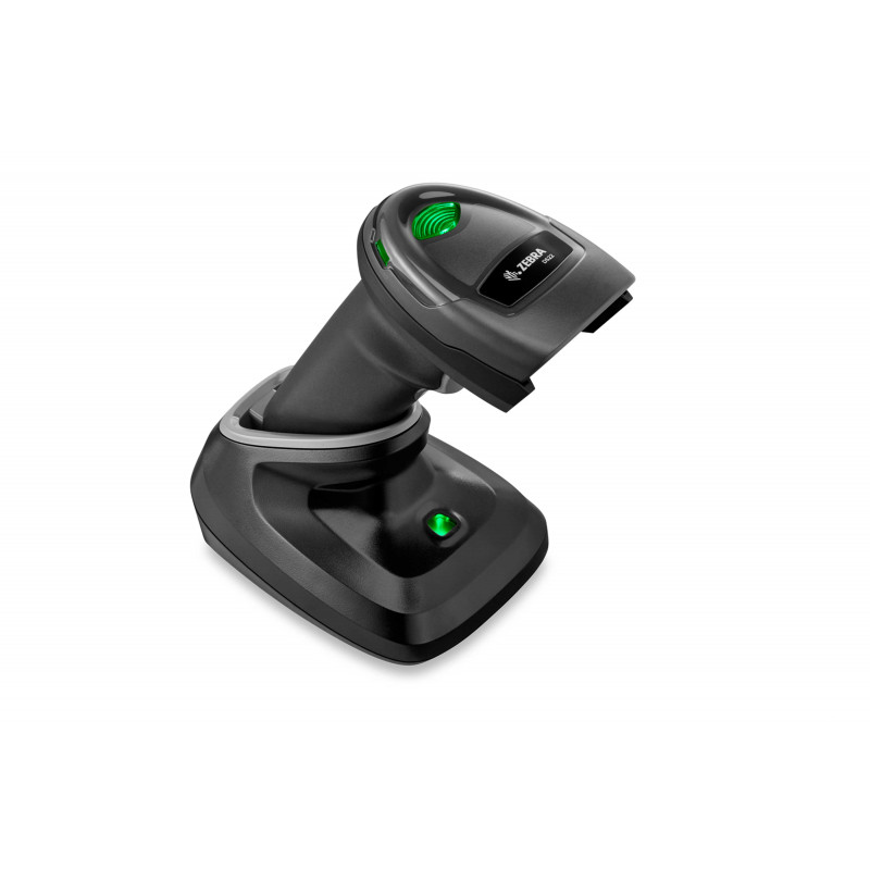 Zebra DS2278-SR svītrkodu skenera USB komplekts ar prezentācijas turētāju un ekranētu USB kabeli, melns (DS2278-SR7U2100PRW)