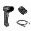 Zebra DS2278-SR svītrkodu skenera USB komplekts ar prezentācijas turētāju un ekranētu USB kabeli, melns (DS2278-SR7U2100PRW)