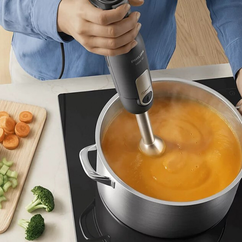 PHILIPS 3000 sērijas rokas blenderis ar putotāju, 1000 W (HR2563/00)