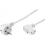 DSIT leņķa barošanas kabelis Schuko uz IEC C13, 2 m, balts