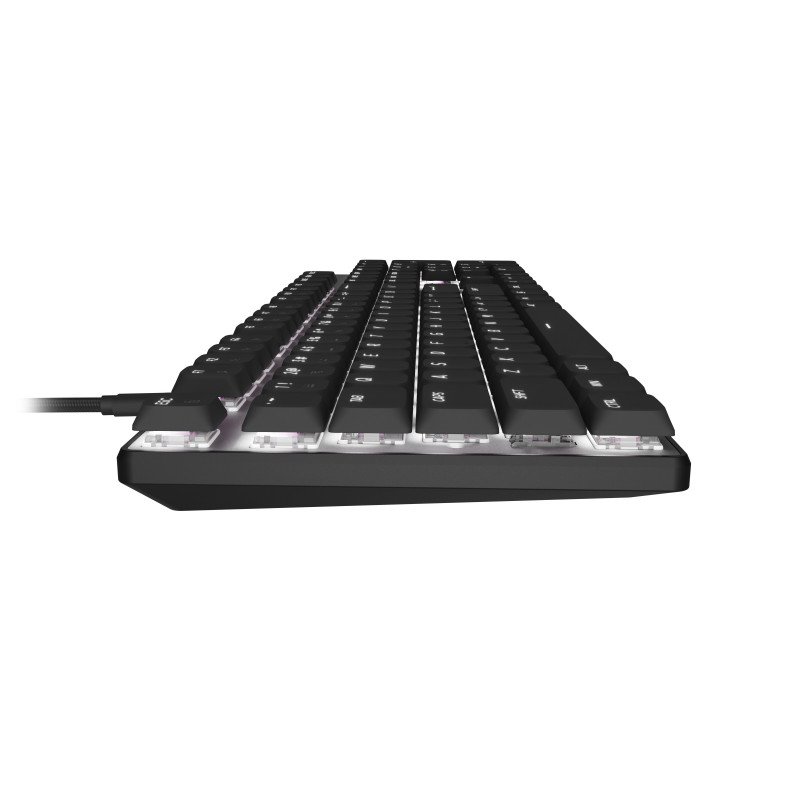 Natec Amberjack vadu tastatūra, US izkārtojums, lineāri karstmaiņas slēdži, balts fona apgaismojums, anti-ghosting, makro ierakstīšana, melna/pelēka (NKL-2391)