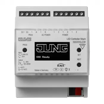 Jung KNX Secure LED kontrolieris 5 kanālu, DC 5-48 V, DIN sliedes