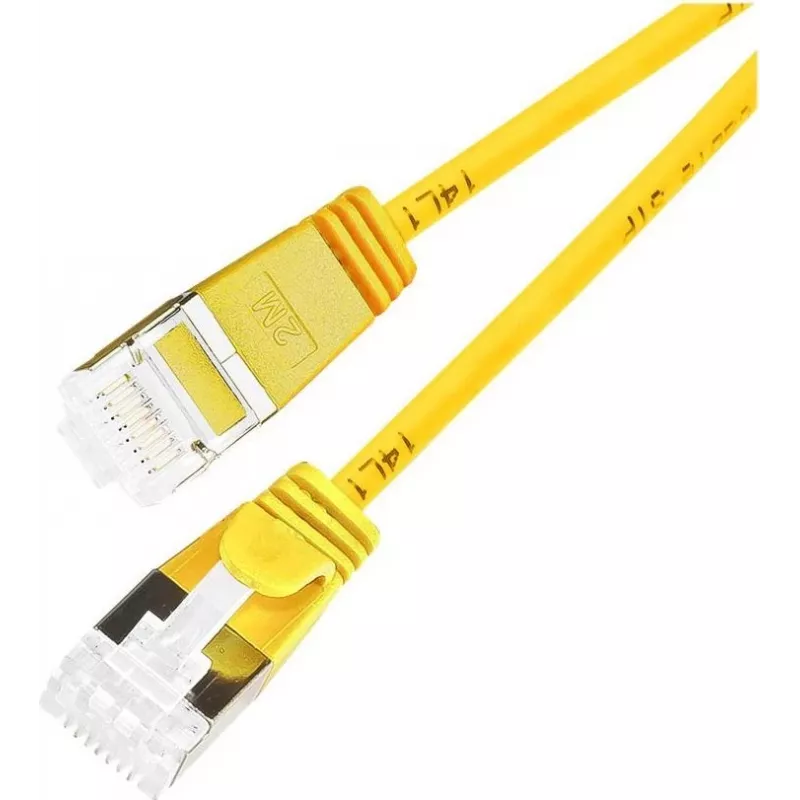 Wirewin Slim Cat6a U/FTP savienojuma kabelis RJ45, 5 m, dzeltens