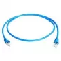 Telegärtner 100008740 RJ45 tīkla kabelis, savienojuma kabelis CAT 6a S/FTP zils, liesmas aizturošs, ar lieces atslogojuma uzmavu, 1 gab.
