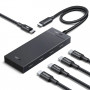 Ugreen USB-C centrmezgls uz 4x USB-C 3.2 / 1x USB-C 100W PD CM806 melns