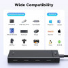 Ugreen USB-C centrmezgls uz 4x USB-C 3.2 / 1x USB-C 100W PD CM806 melns