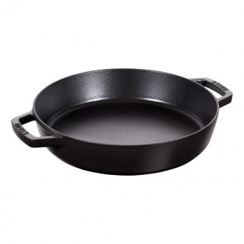 Zwilling Staub čuguna panna ar 2 rokturiem, 26 cm, zīdaini matēta melna (40511-725-0)