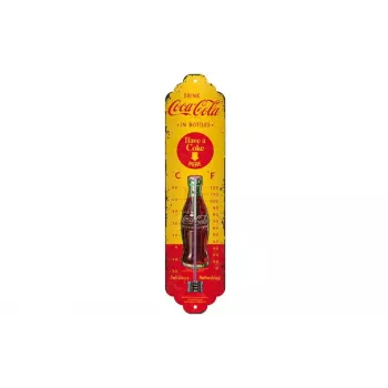 TFA Dostmann NOSTALGIC ART Coca Cola termometrs dzeltens, sarkans