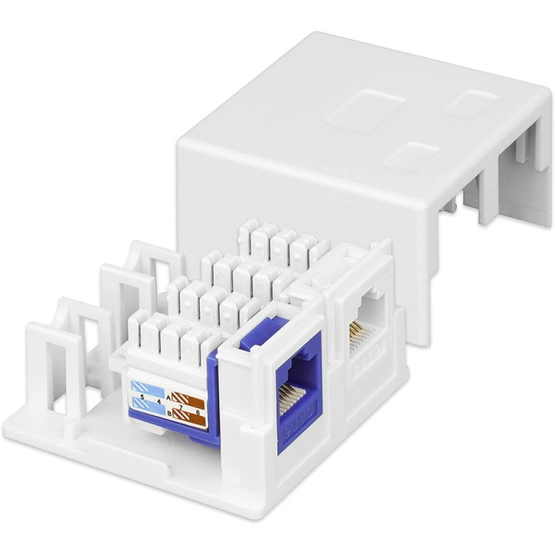 Techly 366310 Virsmas montāžas kārba 2 Keystone moduļiem RJ45 vai RJ11/12
