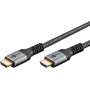 Goobay mīksts īpaši ātrgaitas HDMI kabelis, 0,5 m, melns/sudraba (80731)