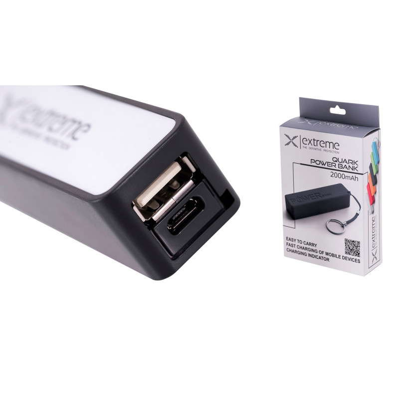 Esperanza Quark ārējais akumulators 2000 mAh, melns