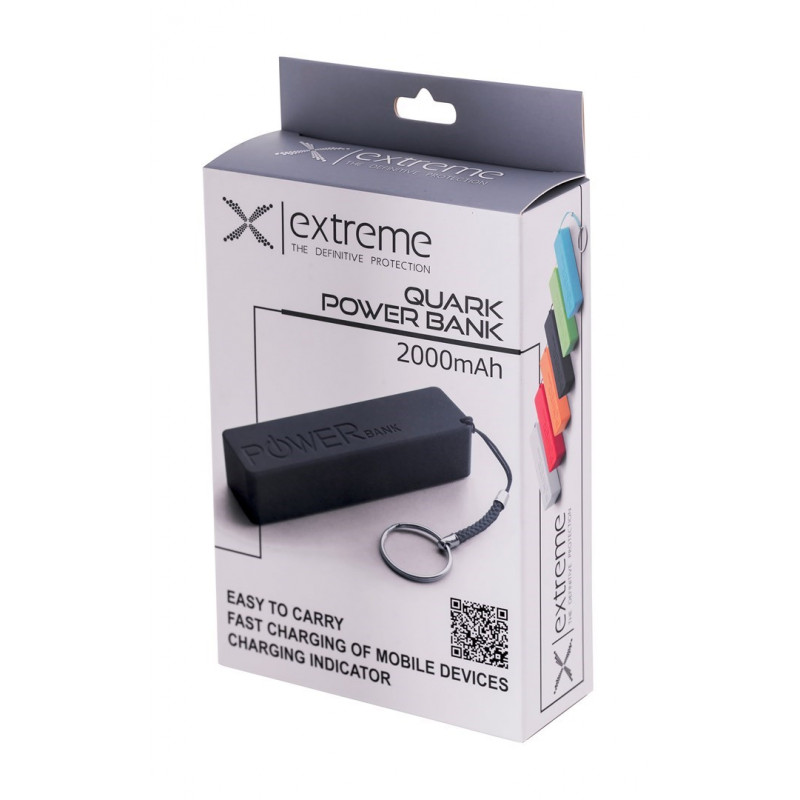 Esperanza Quark ārējais akumulators 2000 mAh, melns