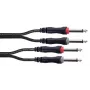 Cordial 14845 audio savienojuma kabelis [2x 6,3 mm jack spraudņi (mono) - 2x 6,3 mm jack spraudņi (mono)] 3 m melns PVC apvalks, divdzīslu