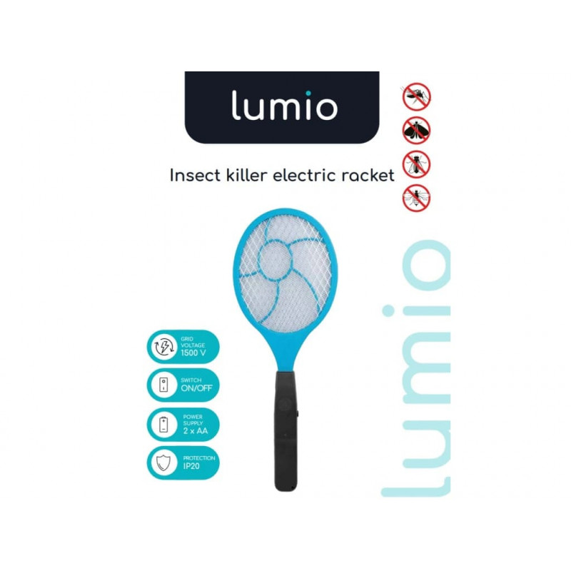 LUMIO elektriskā moskītu raķete (MKE007), 2xAA, zila