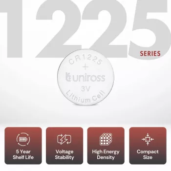 Uniross Batteries litija pogu baterija CR1225 3V - SP5 vispārēja pielietojuma baterija