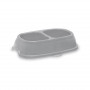 Stefanplast barības bļoda Break 11 0,4+0,4 l 28x17x6 cm dažādas pelēkas/zilas