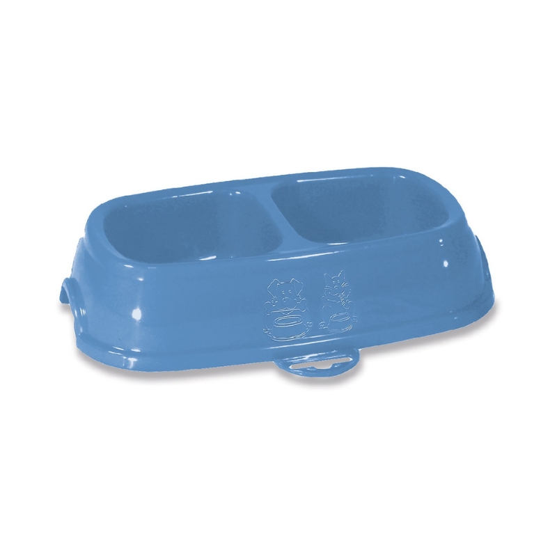 Stefanplast barības bļoda Break 11 0,4+0,4 l 28x17x6 cm dažādas pelēkas/zilas