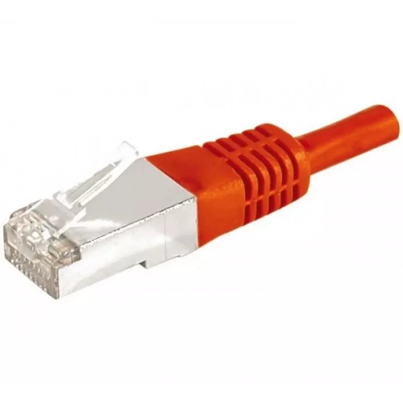 Exertis Connect Cat6a F/UTP savienojuma kabelis RJ45 ar slaidu uzmavu, 2 m, sarkans (859535)
