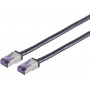 Shiverpeaks Cat6a S/FTP savienojuma kabelis RJ45, 0,5 m, melns