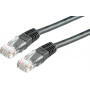 Secomp Cat6 U/UTP savienojuma kabelis RJ45, 1 m, melns