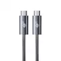 TB pīts USB 3.2 Gen 1 kabelis USB-C uz USB-C, 1 m, 100 W, melns
