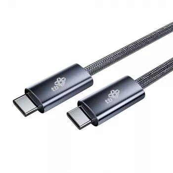 TB pīts USB 3.2 Gen 1 kabelis USB-C uz USB-C, 1 m, 100 W, melns