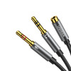 UGREEN UV140 AUX 3,5 mm audio sadalītāja kabelis - melns/pelēks